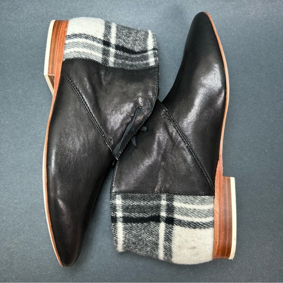 Matt Bernson Garcon Ankle Boot Booties Womens Black Plaid Mix Media Size 8 M - Picture 8 of 8